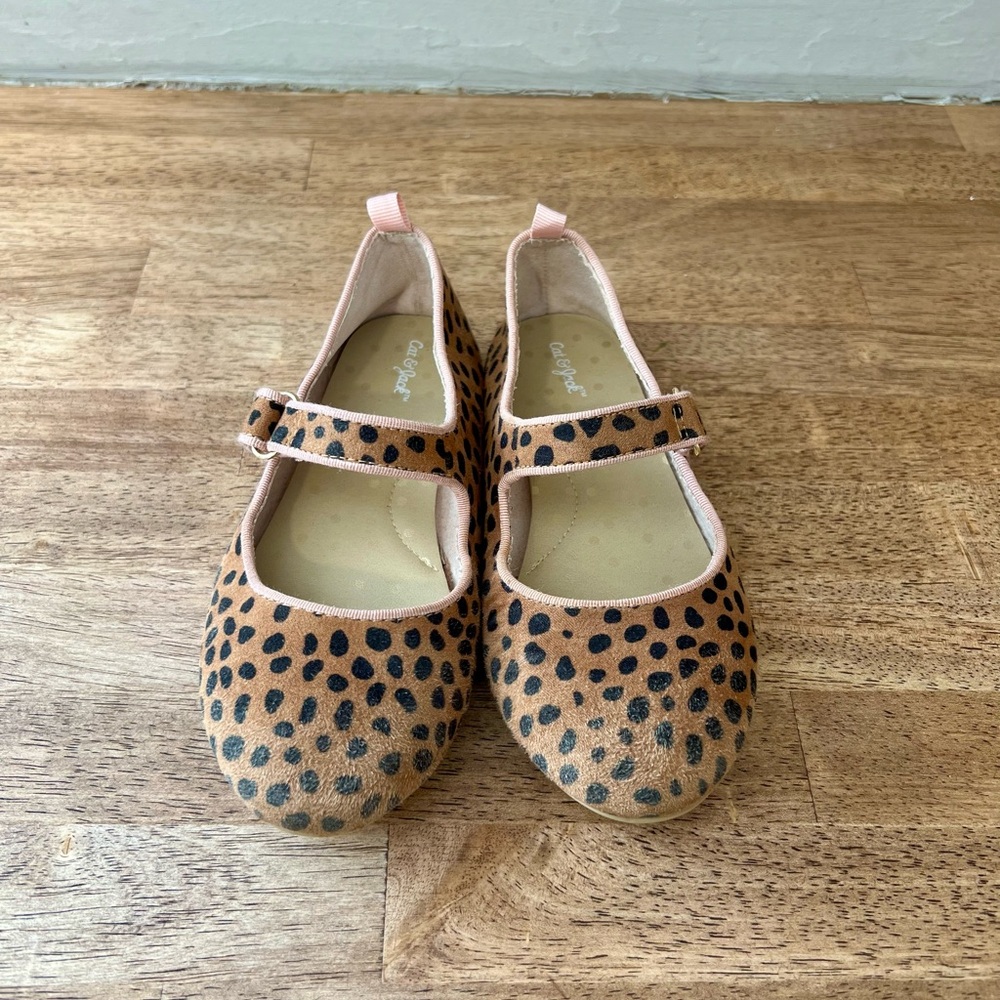 Cat & Jack Kids' Brown and Black Polka Dot Shoes